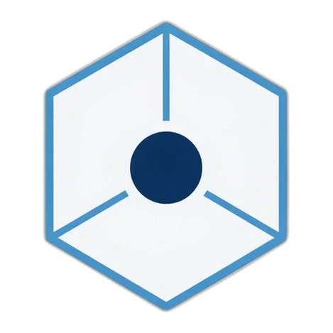 EMS-SOLAR logo — solar cell hexagon and sun mark